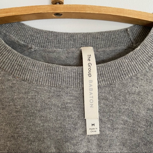 Aritzia Babaton light gray cotton cashmere sweater - Picture 2 of 5